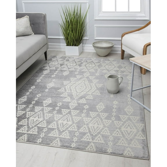 Rugs America Gallagher GL50B Platinum Nova Vintage Transitional Area Rug, 8'x10'