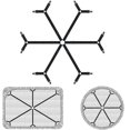 thumbnail image 1 of Sujetadores de sábanas ajustables, Tirantes de correas de sábanas entrecruzadas elásticas, Correas de soporte de sábanas negras de bucle cerrado de 6 vías, Clips de sábanas bajeras ShuxiuWang 8390612949777, 1 of 1