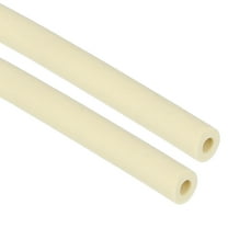 Uxcell 3mm ID x 6mm OD x 1m Long Pipe Insulation Foam Tube, 2pcs Pipe Cover Wrap Roll EPDM Tubing, Beige