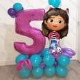 thumbnail image 2 of Globos de fiesta de cumpleaños con forma de gato de Gabby Dollhouse, decoración de números del 1 al 9, juguetes para niña, suministros de decoración para fiesta de baby shower, 2 of 5