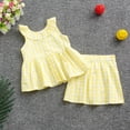 thumbnail image 5 of Baby Summer Clothes Toddler Girls Lace Sleeveless Lace Top Plaid Skirt Two-piece Set Clothing Outfits, 5 of 8