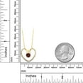 thumbnail image 3 of Gem Stone King 18K Yellow Gold Plated Silver 1.00 Ct Round Red Garnet Pendant with 18 inches Chain, 3 of 5