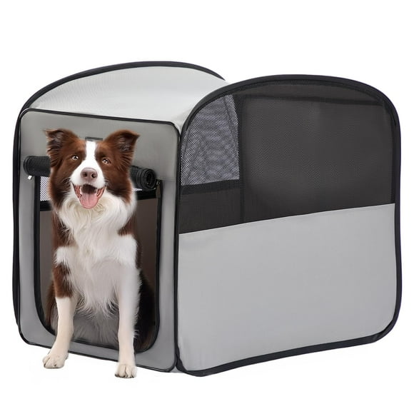 Petsfit Travel Dog Crate,Pop Up Dog Crate for Medium Large Dogs,Waterproof Pet Cage Soft Dog Kennel for Indoor/