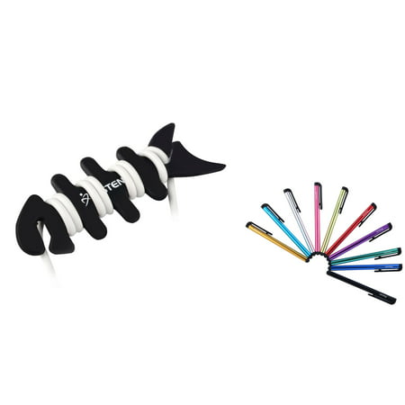 Insten 10pcs Assorted Colorful Stylus Pen + Wrap for Samsung Galaxy Tab Tablet Note 5 4 S5 S6 S7 iPhone 6 6s SE 5s iPad Air Pro Mini 4 3 2