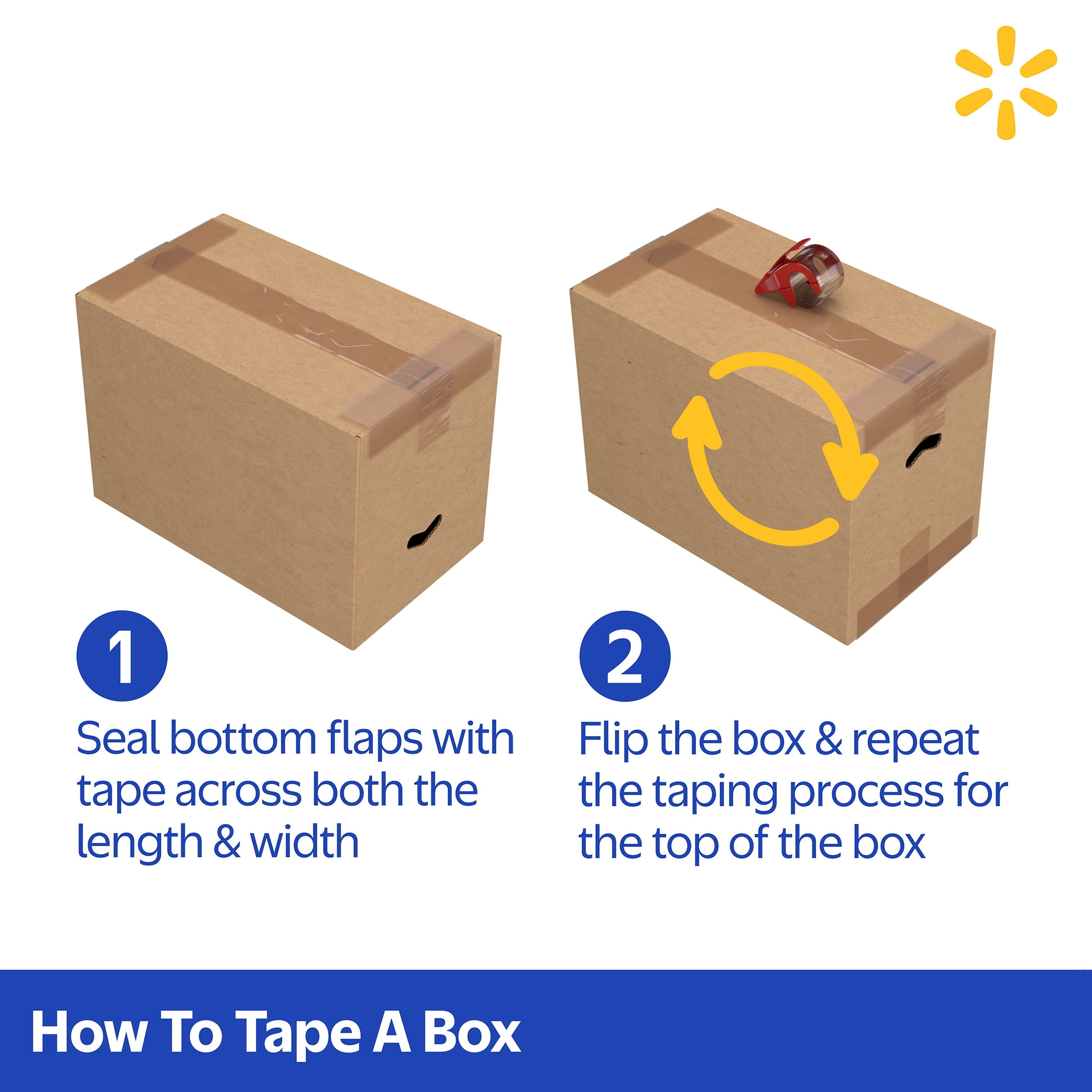 Walmart Medium Heavy Duty Moving Box, Kraft, 22"L x 13"W x 15"H