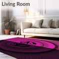 thumbnail image 2 of ODIKA 6'x9' Machine Washable Non-Slip Area Rug, Spectral Net Wonderland Absorbent Shower High Traffic Rug with Pad, Pink, 729531, 2 of 8