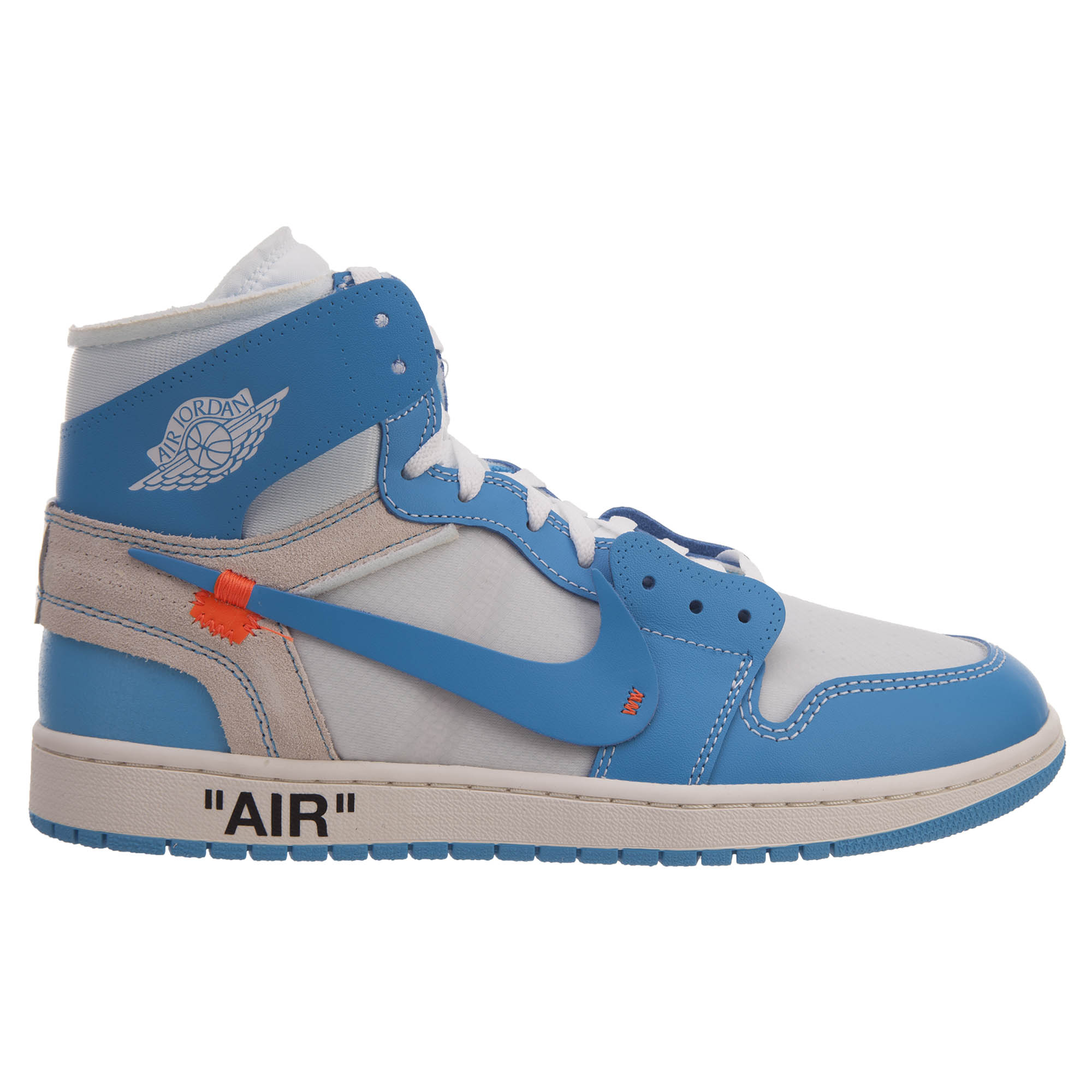 Mens Air Jordan 1 Retro High Og X Off White Unc Dark Powder Blue Cone Walmart Com