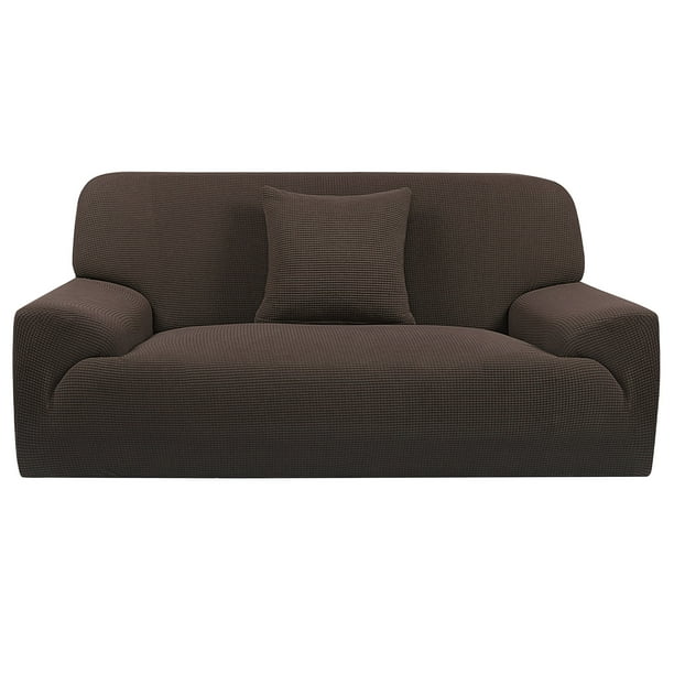 Funda Tapa Camilla De Estirar Silla 1 2 3 Fundas De Sofá 4 Plazas Salón Color café Sofá-4 plazas 92 x122 uxcell