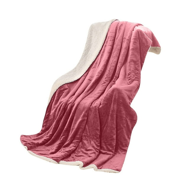 Couverture en Flanelle à Double Couche pour Toute l'Année Chaleur et Confort Douillets