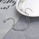 thumbnail image 5 of Pulsera de plata de doble capa con bola de corazón de amor, brazalete de cadena, Charm W, 5 of 5