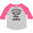 thumbnail image 3 of Inktastic Handpicked for Earth By My Mimi in Heaven with Angel Wings Boys or Girls Toddler T-Shirt, 3 of 5