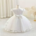 thumbnail image 5 of Miluxas Toddler Girls' Short Sleeve Tutu Party Dress Fashion Princess Dress for Girl White 2 Years, 5 of 6