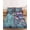 Purple SlateBlue Teal, variant on Twin XL Size Fitted Sheet Set - Purple Floral 2 Piece Bedding Sets 16" Deep Pocket Fitted Sheet with 1 Pillowcases, Vintage Cracked Wall Country Rustic Brushed Microfiber Hotel Luxury Bed Sheets