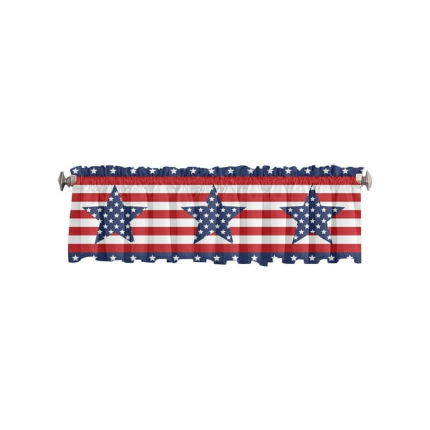 Cortinas para la Sala de Estar Cortinas para la Sala de Estar con Patrones de Bandera con Estrellas Y Rayas Semitransparentes, Usadas para Ojos Banderas para la Habitación