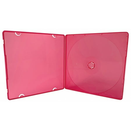 - CheckOutStore® 50 SLIM Red Color Single VCD PP Poly Cases 5MM