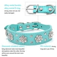 thumbnail image 3 of Skksst Bling Rhinestone Pet Collar Chihuahua Puppy Dog Kitten Cat PU Leather Necklace, 3 of 5
