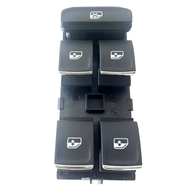 Sidaley 5G0959857E 5G0959857A botón principal de ventana de coche reemplazo de botón de interruptor principal de ventana de Metal de plástico para Type2 Sidaley VI000405-00