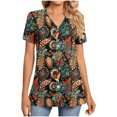 thumbnail image 2 of ATENAR T Shirts for Women Printed Soft Womens Shirts Lightweight Tee Brown L, 2 of 7