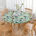 thumbnail image 3 of Dachshund Dog and Pizza Round Fitted Tablecloth with Elastic Edge,Dining Table Cover Waterproof,Outdoor Round Tablecloth for Camping,Dining,Indoor and Outdoor, 3 of 7