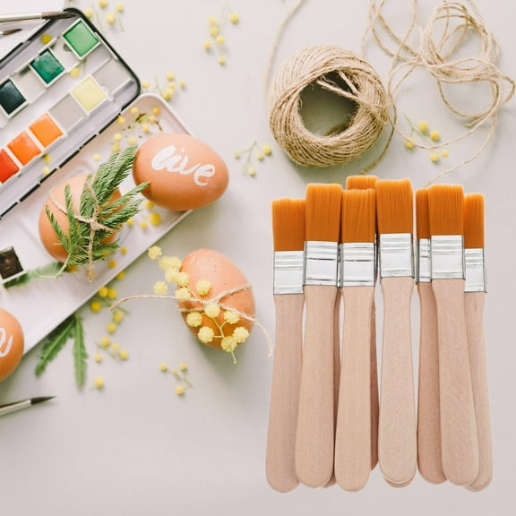 IBASETOY Back to School 10pcs Detail Paint Edger Brush For Painting With Flat Shape For Artists