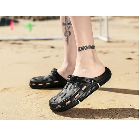 

Mens Clogs Garden Shoes Beach Slippers Swimming Slip Resistant Slippers for Men Clogs Foam Runner Shoe Comfortable EVA Sandals Sliders Vermillion Flax Soot Onyx Black Bone Non-Slip Water Shoes