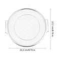 thumbnail image 3 of Stainless Steel Round Steamer Rack Plate Double Handles Steaming Stand for Home Kitchen, 3 of 5