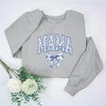 thumbnail image 2 of Penkiiy Mujeres de manga larga Mama Sudaderas de cuello redondo Suéter suelto blusa ligera Tops S Gris, 2 of 7