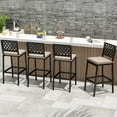thumbnail image 2 of Gymax 4 PCS Outdoor Bar Stools 27’’ Counter Height Barstools w/ Removable Cushions, 2 of 8