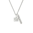 thumbnail image 2 of Delight Jewelry Silvertone Faith Hope Love Silvertone Balance Bar Charm Necklace, 23", 2 of 4