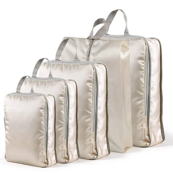 5 Sets Compression Packing Cubes for Travel, Expandable Luggage Organizers for Carry-On Suitcases, Cruise and Vacation