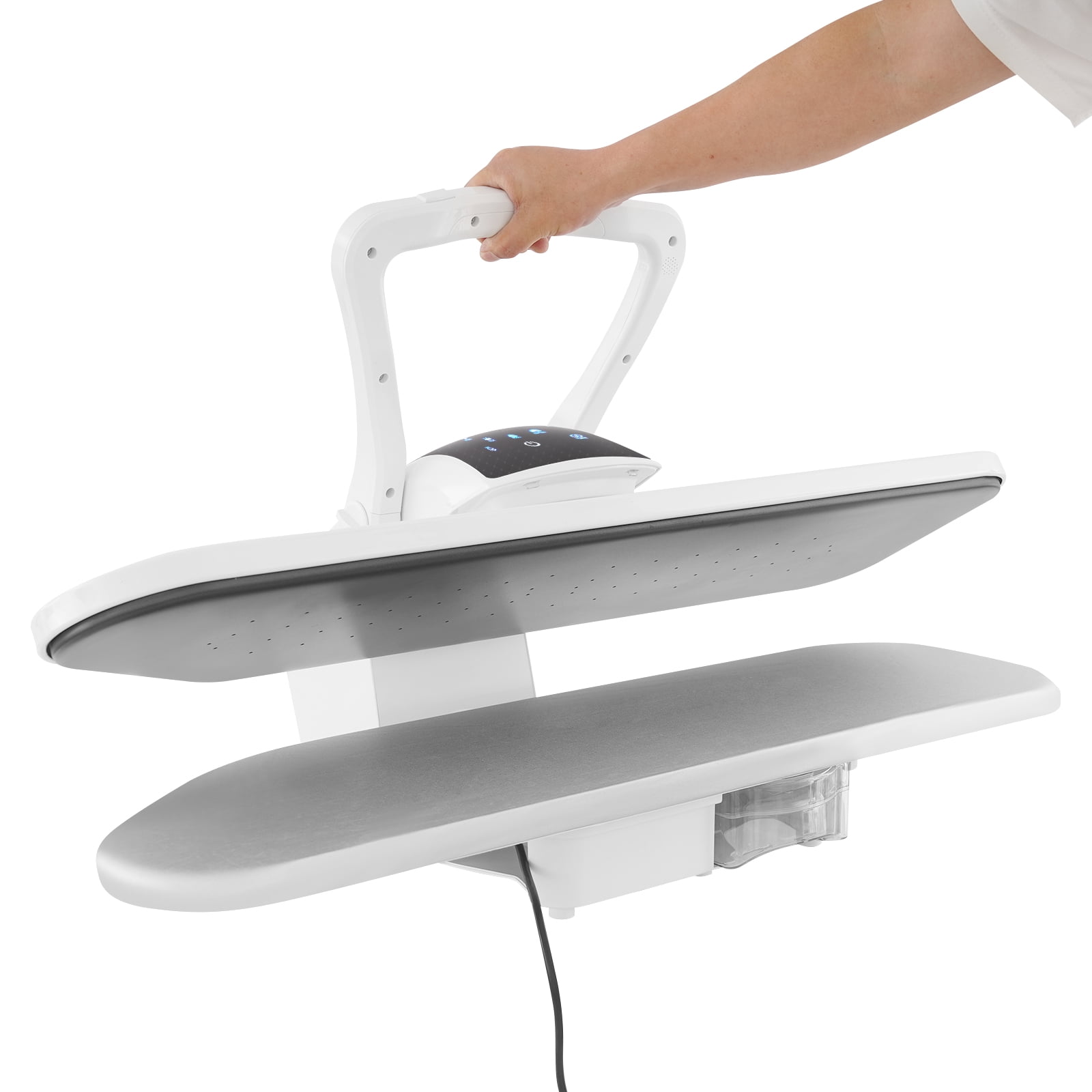 1600W Professional Steam Iron Press, LCD Intelligent Steam Press, Large Steam Iron Press White