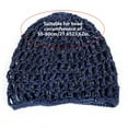 thumbnail image 3 of Simple Hollowout Skull Hat Crochet Hair Net Hat For Women Teens Knitted Brimless Hat for Sleep Breathable Head Accessory, 3 of 8