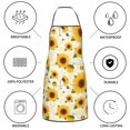 thumbnail image 6 of Pofeuu European-style Pattern Sunflower A Print Aprons with Pockets, Cute Aprons for Kitchen, Cooking, Server, Barber, Chef Apron, 6 of 7