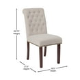 thumbnail image 5 of Flash Furniture HERCULES Series Beige Fabric Parsons Chair with Rolled Back, Accent Nail Trim and Walnut Finish, 5 of 11