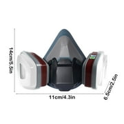 Iuhan Silicone Dust Mask, Activated Carbon Air Purifying Respirator with Replacement Cartridge, Reusable Face Cover for Construction Woodworking Painting