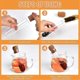 thumbnail image 4 of 6 Pcs Glass Tea Infuser, Glass Strainers With Cork Lid, Reusable Glass Diffuser For Tea,clear Tea S, 4 of 5
