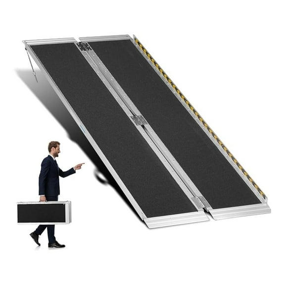 Portable Wheelchair Ramp 3FT, 600lbs Capacity Non Skid Aluminum Foldable Threshold Ramps for Mobility Scooter Home,Steps,Stairs,Doorways,Curbs 36" L x 28.3" W