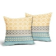 thumbnail image 7 of ABSOP Yellow Blue Boho Pillow Covers 18 X 18 Inch Set of 2 Modern Moroccan Decorative Throw Pillow Cases Linen Square Cushion Cover for Bedroom Couch Bed Living Room Sofa Chair, 7 of 7