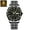 Black, variant on Elegant Men's Timepiece – Quartz Movement, Water Resistant, Polished Steel Finish