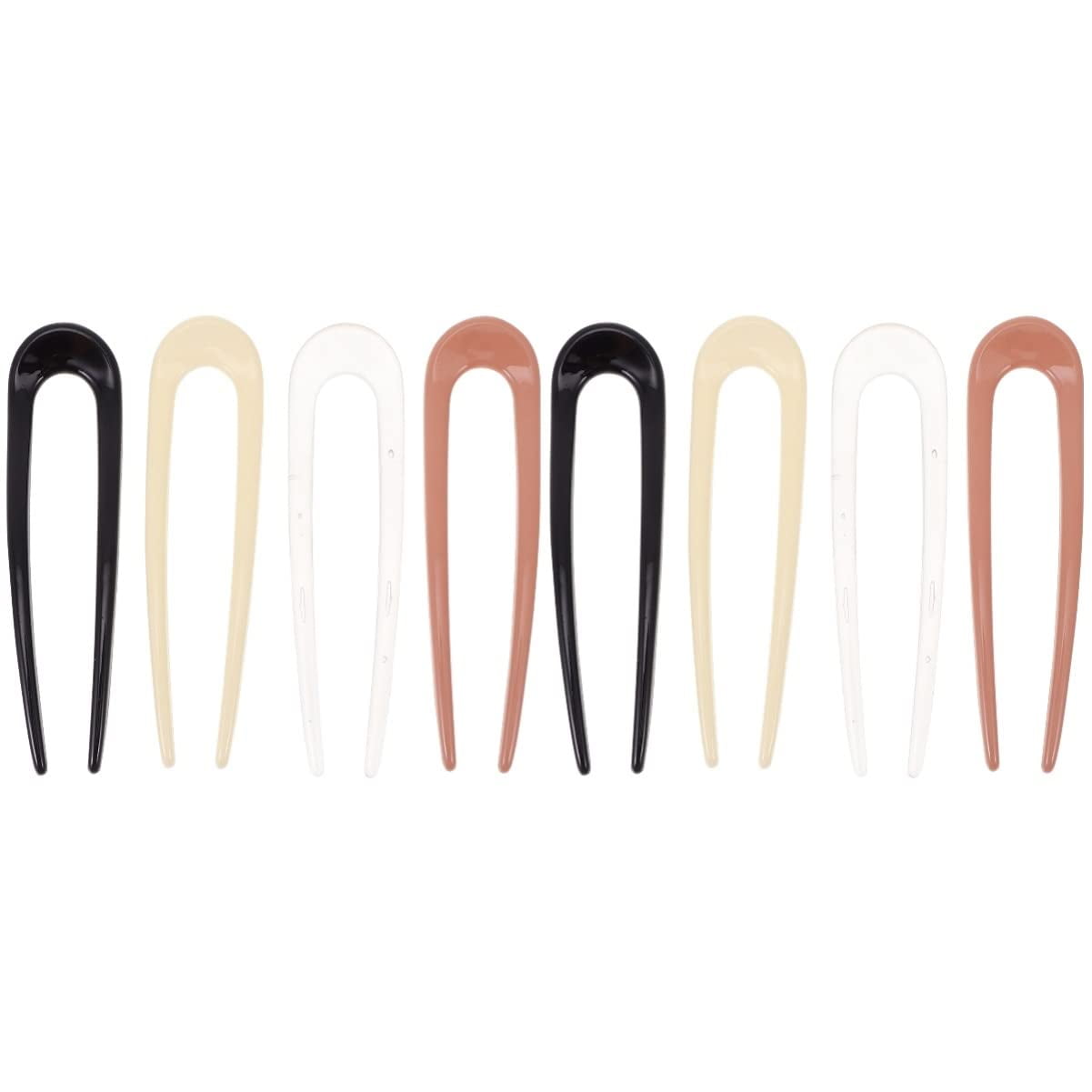 8pcs Assorted Elegant Fork Clips Pin Forks Updo Chignon Headdress Resin