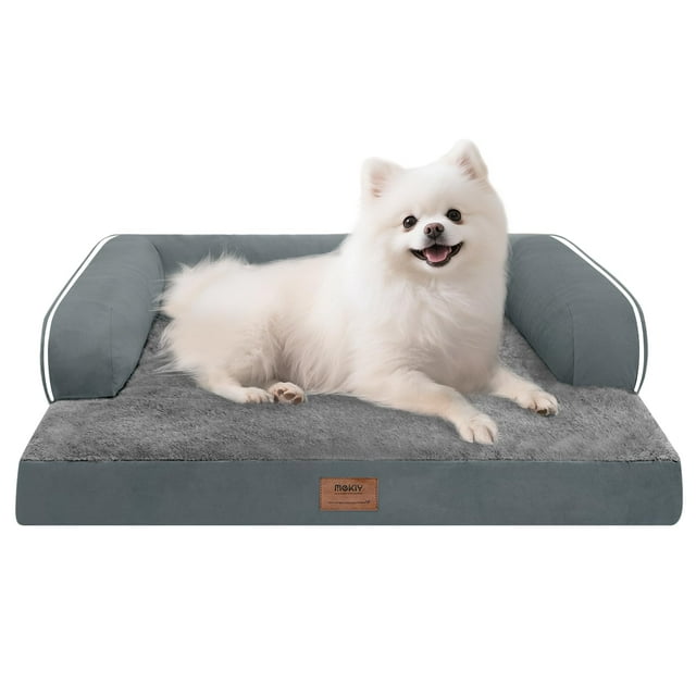 Cama para Perro MEKIY Ortopédica de Espuma con Memoria, Lavable e Impermeable