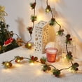 thumbnail image 6 of Christmas String Lights, Pinecone Red Berry Bell Xmas Garland with Lights Battery Operated Fairy String Lights with Pine Cone Indoor Outdoor Christmas New Year Party Decoration, 6 of 8
