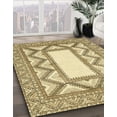thumbnail image 3 of Ahgly Company Machine Washable Indoor Square Abstract Brown Gold Area Rugs, 8' Square, 3 of 7