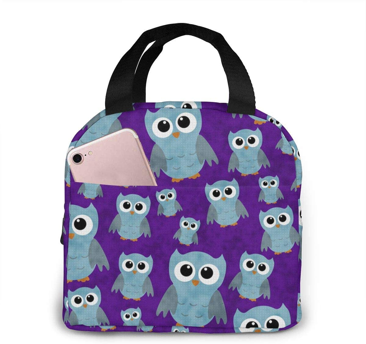 Lunch Box Bag Insulated Kids Owl Tote School Travel Girl Gift Pink Camp New 