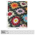 thumbnail image 4 of Nawypu RISEON Handmade Granny Square Crochet Throw Blanket Sweater Style Mat, Crochet Quilt, Multicolor Boho Travel Accent Decor Throw for Sofa Comforter Couch Bed Recliner Living Room Bedroom, 4 of 6