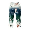 thumbnail image 5 of Fabrcox Christmas Men's Flannel Pajama Pants Winter Warm Elastic Waist Christmas Snowman Xmas Casual Trendy Cozy Christmas Sleepwear Bottoms Navy L, 5 of 5