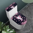 thumbnail image 2 of HELLHERO Polyester Fabric Bathroom Toilet Cozy Set & Stretchy Fabric Toilet Seat Lid Cover & Elastic Bottom for Toilet Soft, 2 of 8