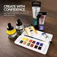 thumbnail image 2 of Daler-Rowney Aquafine Half Pan Watercolor Set, 24-Color Half-Pan Travel Set With Brush, 2 of 7