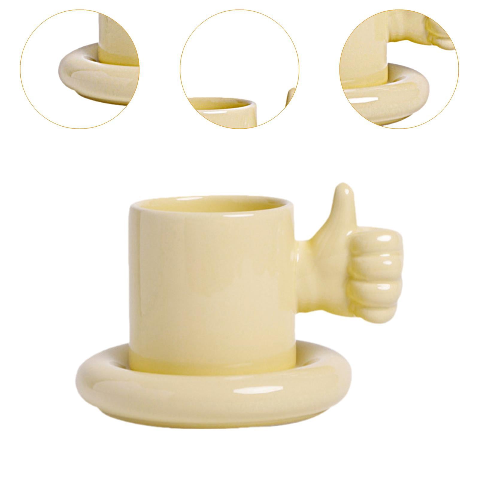 TISHITA Coffee Cup Breakfast Tea Milk Mug with Saucer Teaware Tea Cup Espresso Latte Mug for Cafe Restaurant Housewarming Gift Family