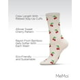 thumbnail image 3 of MeMoi Cherries Bamboo Blend Crew Socks - Womens - Female, 9-11, Marshmallow, 3 of 8